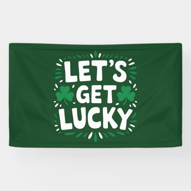 Lona Vamos a tener suerte, Shamrock Funny St Patrick's  (Horizontal)
