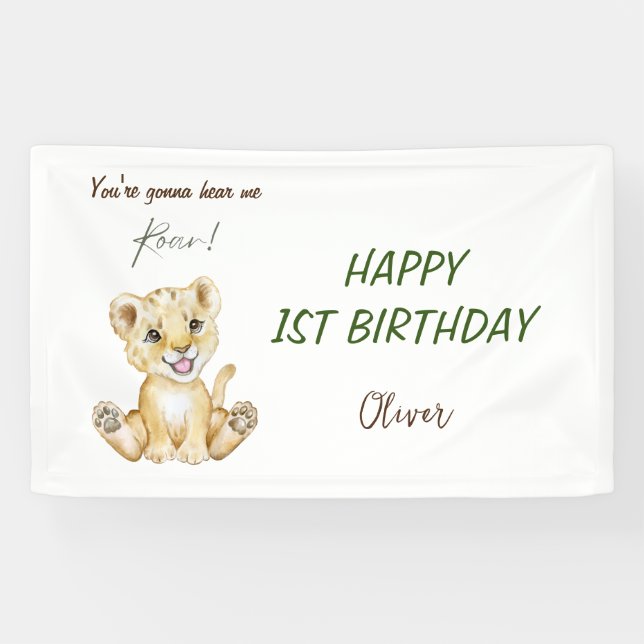 Lona Vas a oírme rugir el primer cumpleaños (Horizontal)