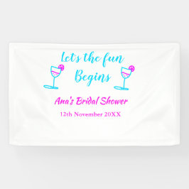 Lona Vaso de vid de parra rosa azul, brindis de soltera