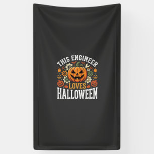 Lona Vector Calabaza de Ingeniero de Halloween