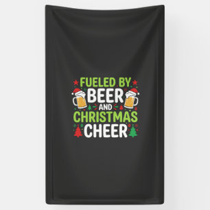 Lona Vector de cerveza alegría navideña de vacaciones b