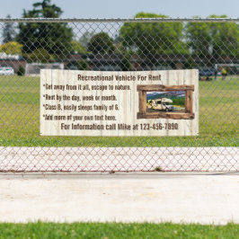 Lona Vehículo recreativo personalizar de alquiler o ven