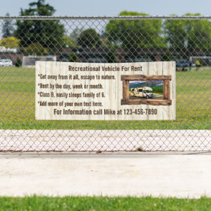 Lona Vehículo recreativo personalizar de alquiler o ven