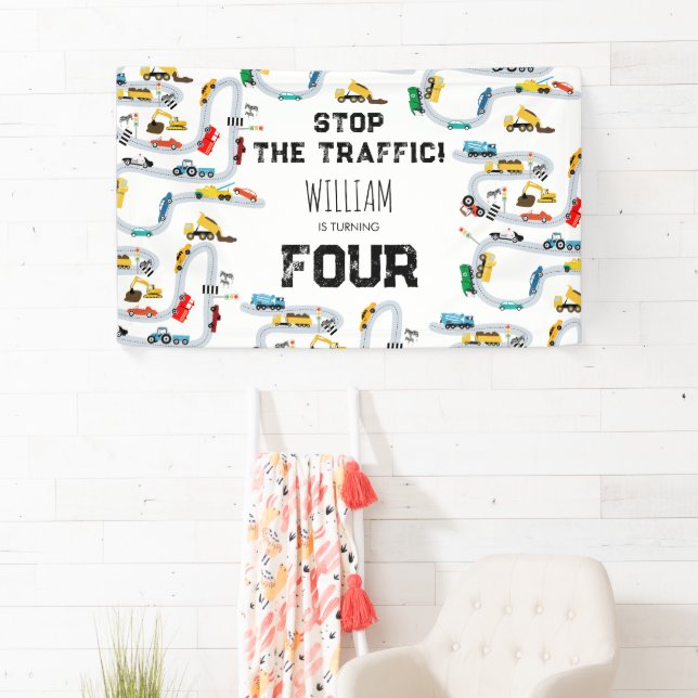 Lona Vehículos de transporte Carros Parar Tráfico Cumpl (In situ)