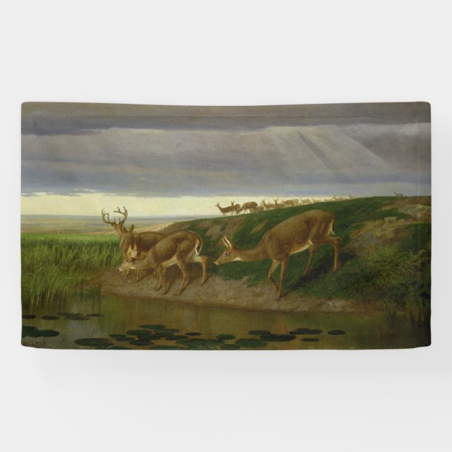 Lona Venado en la pradera (por William Holbrook Beard) (Horizontal)