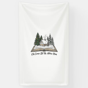 Lona Venid Adoremos Diseño de Libro de Navidad_1