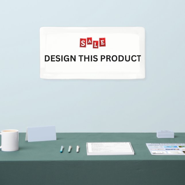 Lona VENTA! Banner - 2'x1' - Interior - Personalizado (Feria)
