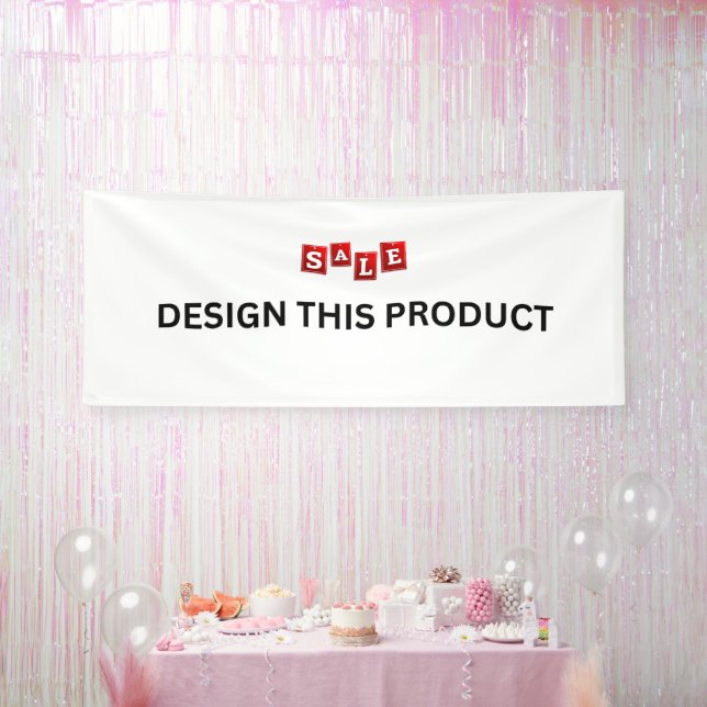 Lona ¡VENTA! Banner - 4'x10' - Interior - Personalizado (Fiesta)