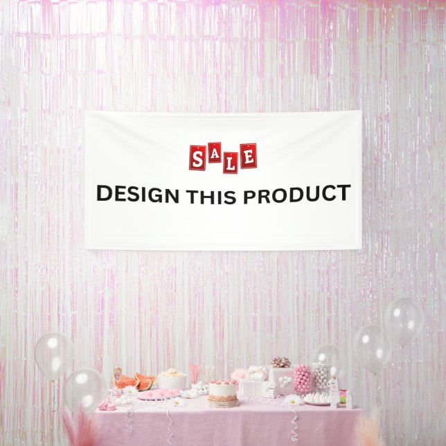 Lona ¡VENTA! Banner - 4'x8' - Interior - Personalizado (Fiesta)