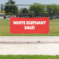 Venta de Elefantes Blancos! Banner brillante