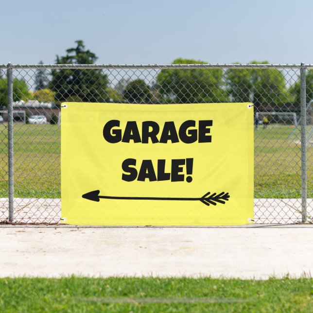 Lona ¡VENTA DE GARAGE! Banner de flecha (in situ)