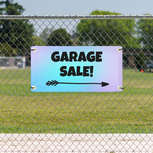 Lona ¡VENTA DE GARAGE! Banner de flecha (in situ)