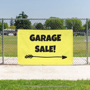 Lona ¡VENTA DE GARAGE! Banner de flecha