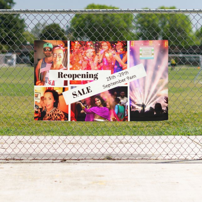 Lona Venta de imágenes de Fiesta de collage de fotos (In situ)