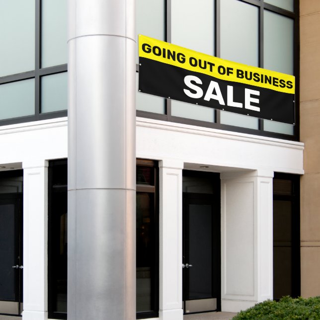 Lona Venta de Liquidación por Cierre de Negocio Grande  (Edificio exterior)