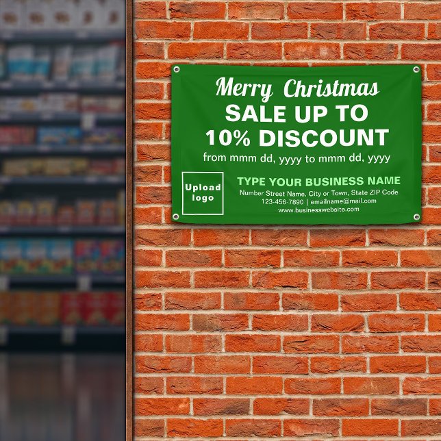 Lona Venta de Navidad Negocio Rectángulo Verde 1,2m x 0 (Subido por el creador)