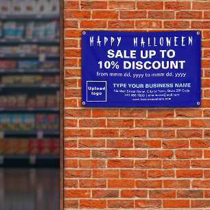 Lona Venta de negocios de Halloween en cartel de Blue R