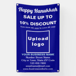 Lona Venta de negocios de Hanukkah en Banner Azul