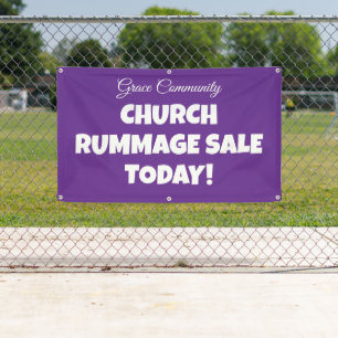 Lona ¡Venta de Objetos Usados en la Iglesia! Banner