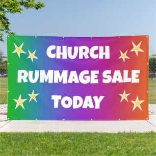 Lona ¡Venta de objetos usados en la iglesia! Estandarte