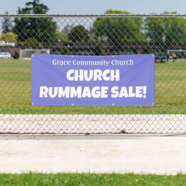 Lona Venta de rumores de la Iglesia Personalizada! Bann (In situ)