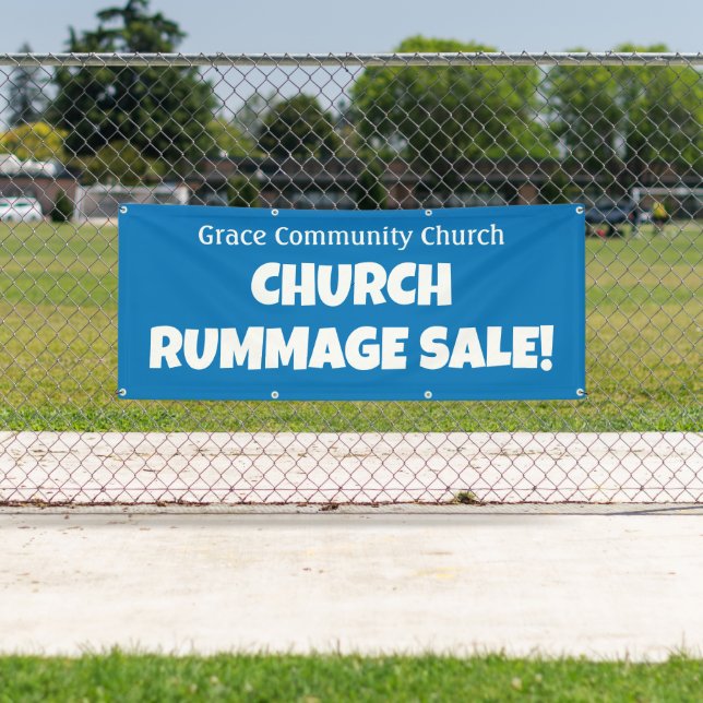Lona Venta de rumores de la Iglesia Personalizada! Bann (In situ)