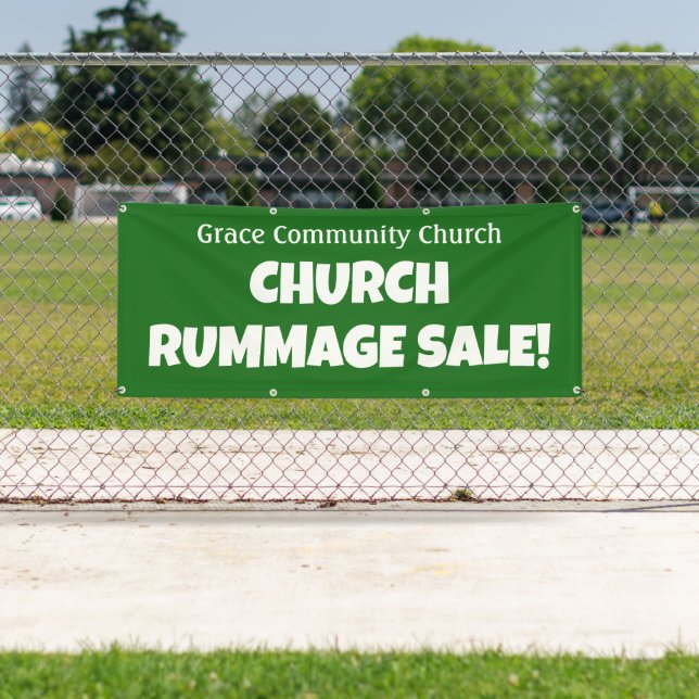 Lona Venta de rumores de la Iglesia Personalizada! Bann (In situ)