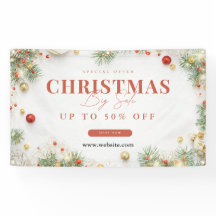 Venta de vacaciones de Navidad minimalista verde y