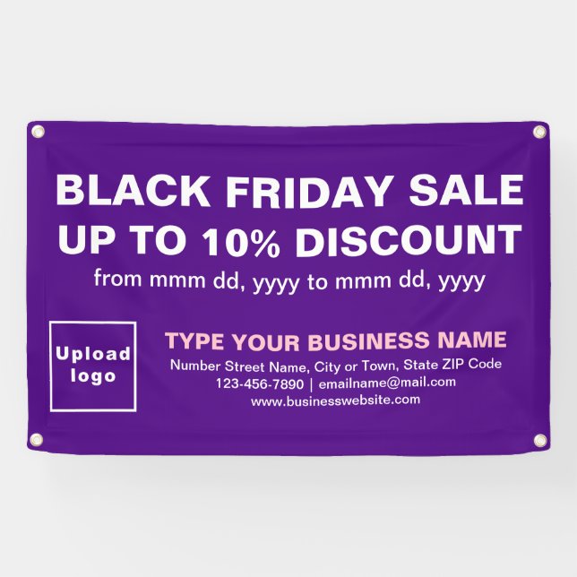 Lona Venta de viernes negro en cartel de Rectángulo púr (Horizontal)