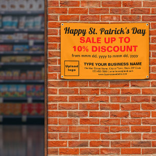 Lona Venta del Día de San Patricio de Negocios Color Na