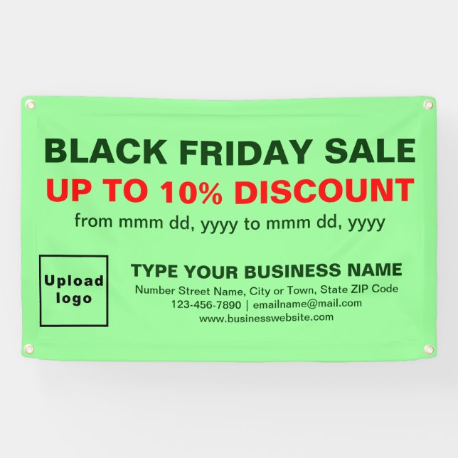 Lona Venta del viernes negro en un cartel de rectángulo (Horizontal)