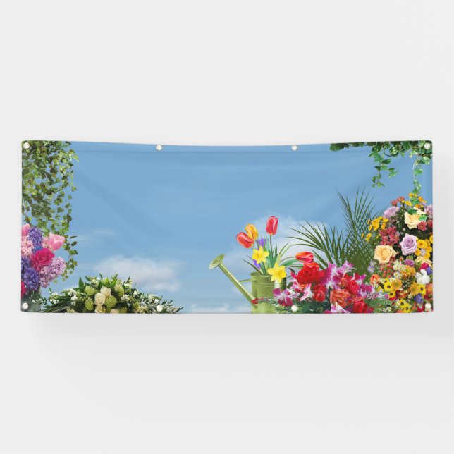Lona venta en blanco de la floristería (Horizontal)