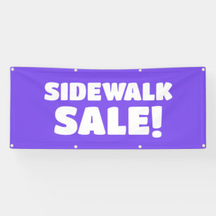 Lona ¡Venta en la acera! Estandarte Morado