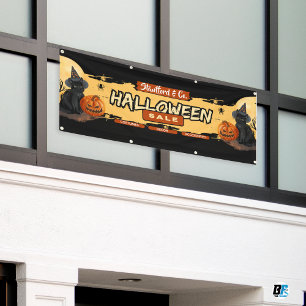Lona Venta moderna de Halloween en negro y marrón - Tie