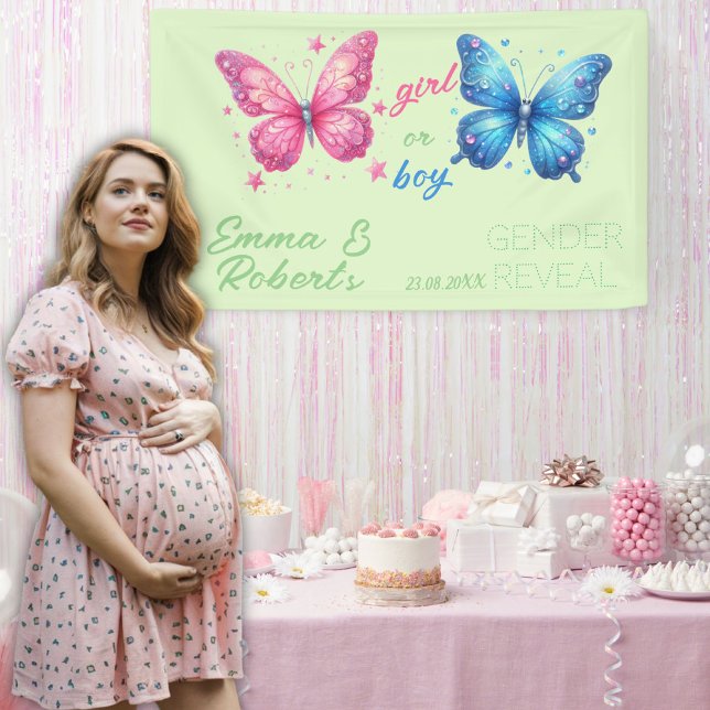 Lona verano mariposa género revelación Fiesta personali (Subido por el creador)