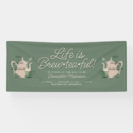 Lona Verde de Moda Minimalista dulce Fiesta de té de Ba