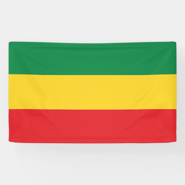 Lona Verde, oro (amarillo) y bandera de los colores (Horizontal)