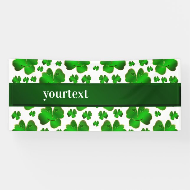 Lona verde, patricio, trébol, festivo, shamrock, santo, (Horizontal)