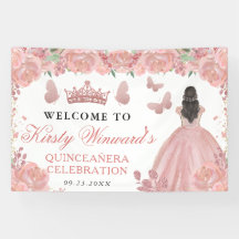 Vestido de Rosa Dorado Princesa Morena Quinceañera