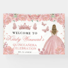 Vestido de Rosa Dorado Princesa Rubia Quinceañera