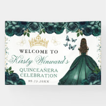 Vestido Verde Princesa Morena Floral Quinceañera