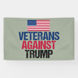 Lona Veteranos contra la bandera estadounidense de Trum