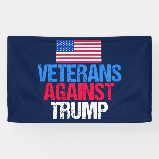 Lona Veteranos contra Trump (Horizontal)
