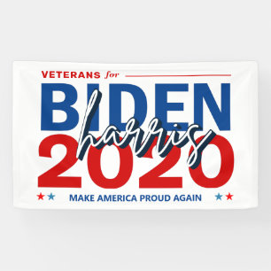 Lona Veteranos de la campaña electoral Biden Harris 20