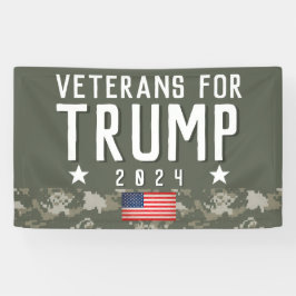 Lona Veteranos de Trump 2024 para Trump Camo