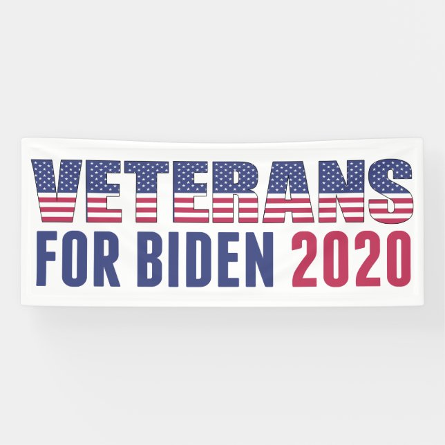 Lona Veteranos para Biden 2020 (Horizontal)