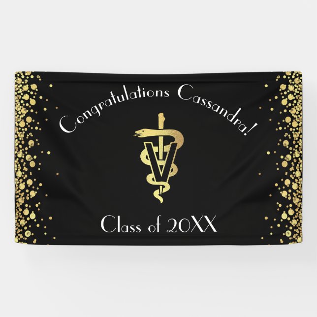 Lona Veterinarian Gold Graduation (Horizontal)