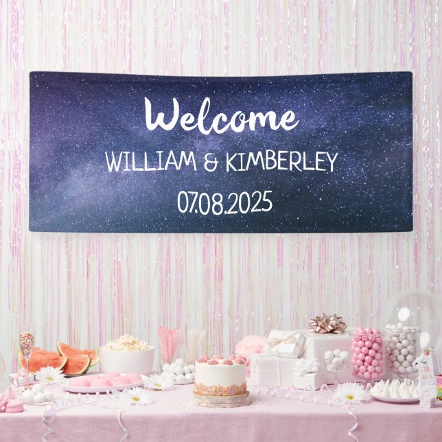 Lona Vía Láctea Sky Galaxy Elegante Armada de Bodas (Fiesta)