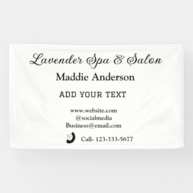 Lona viajes salón de spa información del invitado vacac (Horizontal)