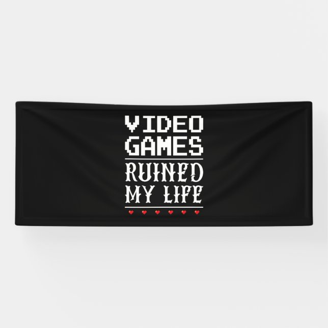 Lona Videojuegos arruinaron mi vida (Horizontal)